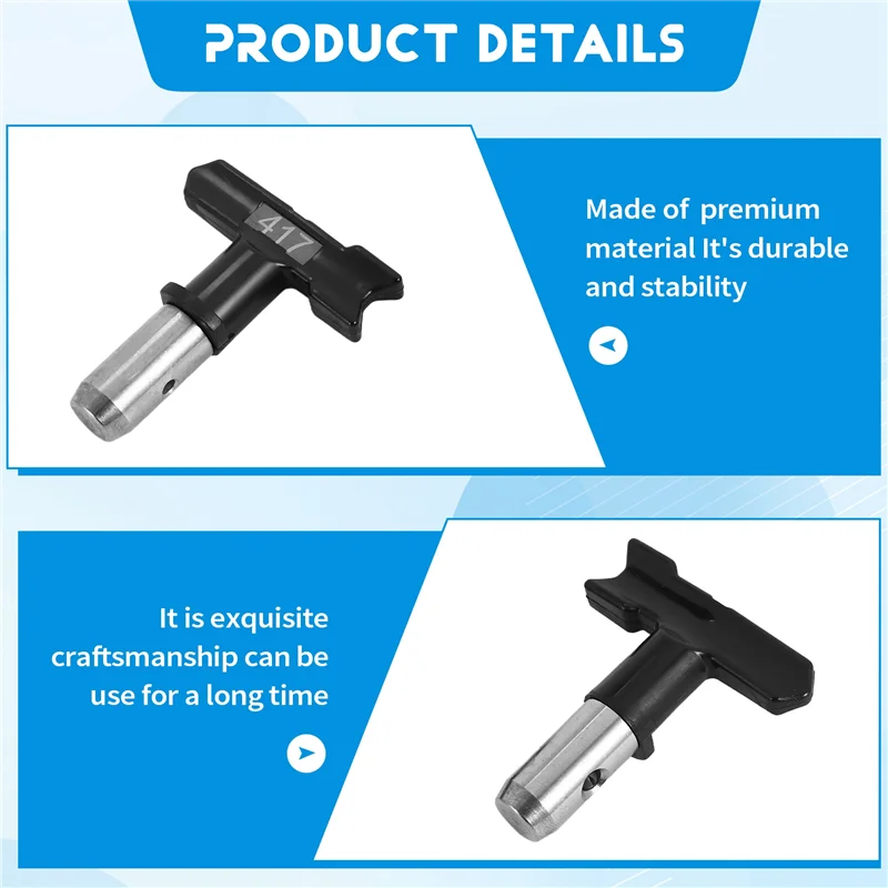 ABUF-4Pcs Reversible Airless Paint Sprayer Nozzle Tips, Airless Sprayer Spraying Machine Parts(215,315,417,523)
ABUF-4Pcs Reversible Airless Paint Sprayer Nozzle Tips, Airless Sprayer Spraying Machine Parts(215,315,417,523)