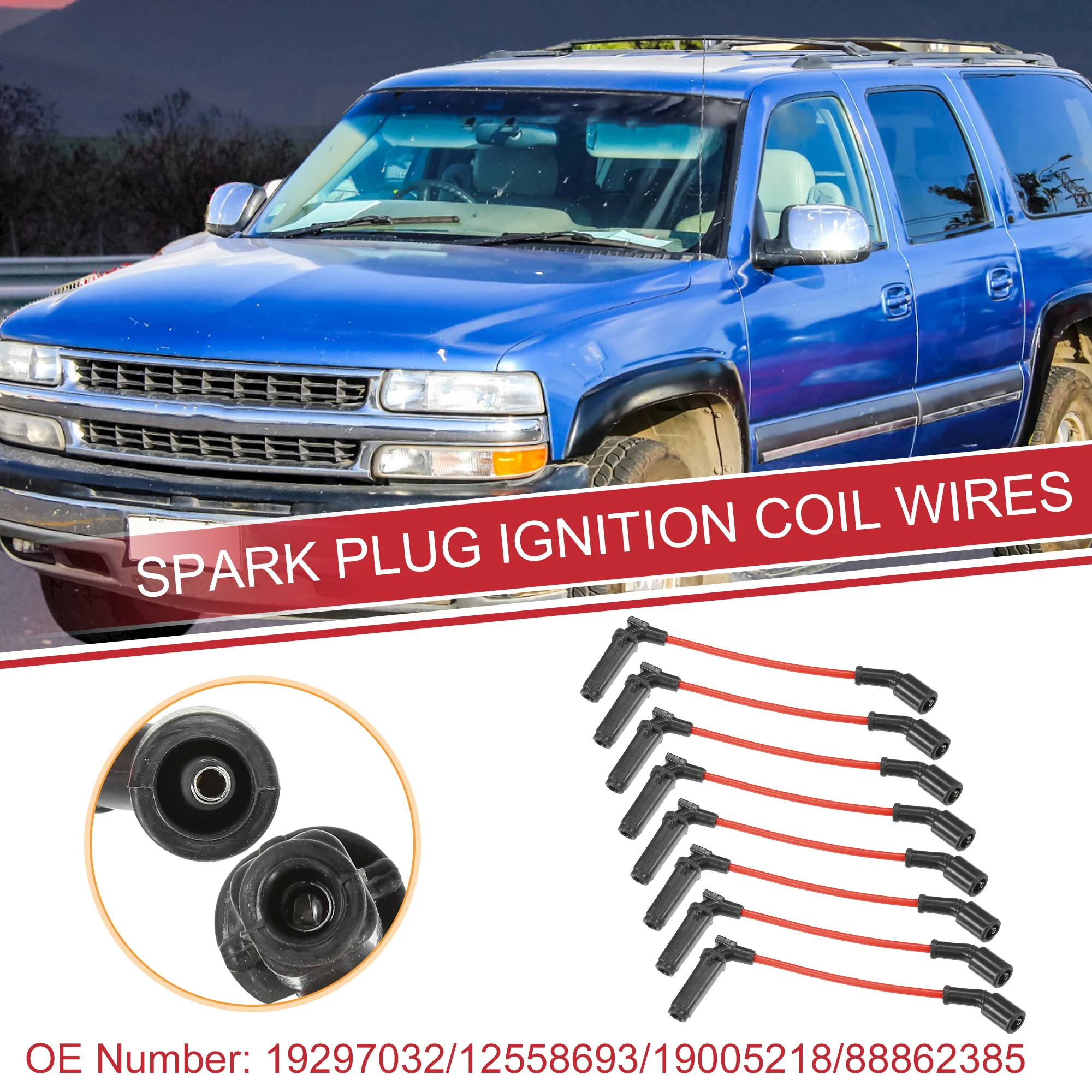 UXCELL 8 Pcs Car Spark Plug Coil Wires Ignition Coil Harness Cable 7mm for Chevrolet Avalanche Express Silverado No.19297032
UXCELL 8 Pcs Car Spark Plug Coil Wires Ignition Coil Harness Cable 7mm for Chevrolet Avalanche Express Silverado No.19297032