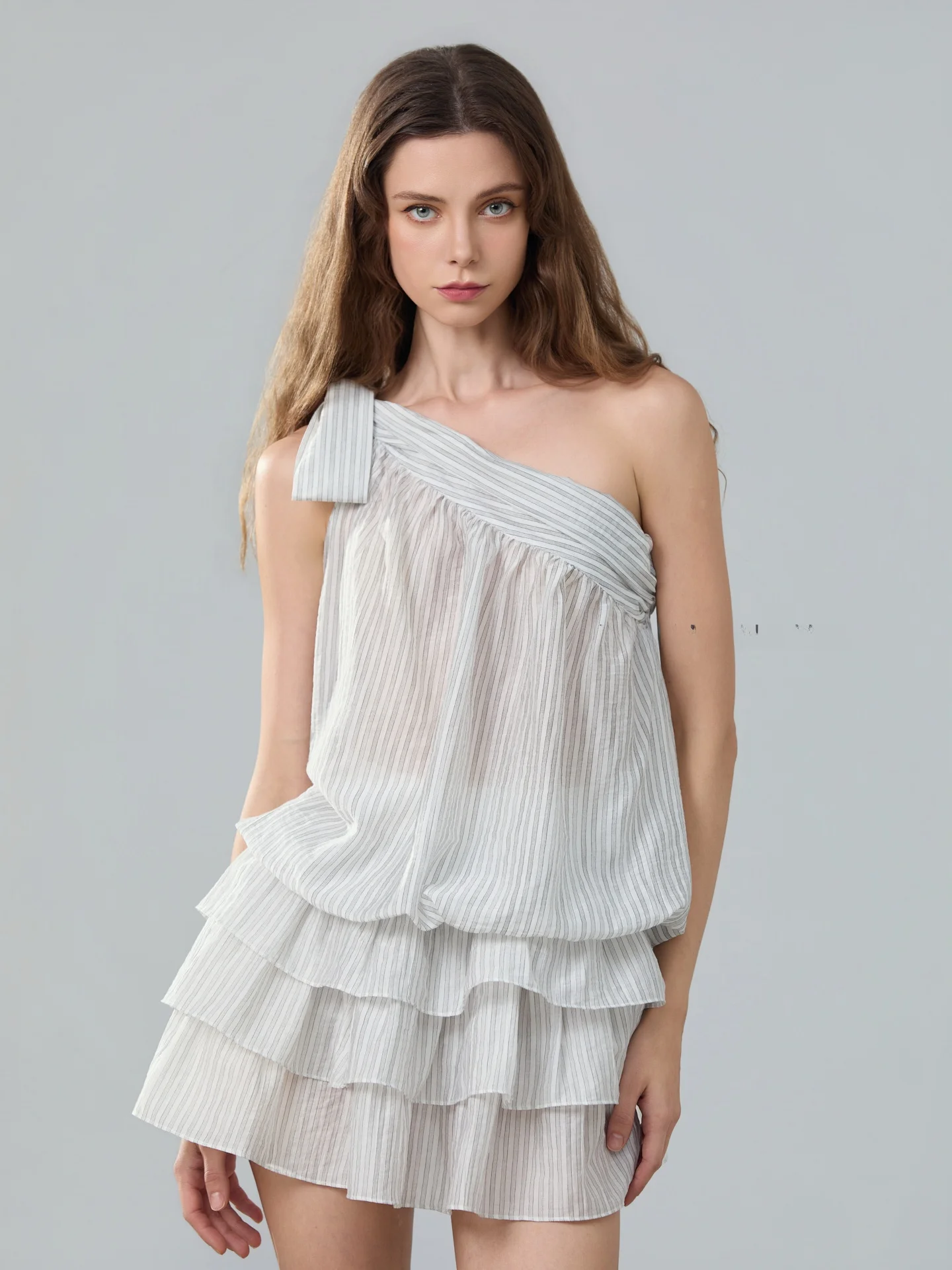 Original Design Shoulder Drape Stripe Shirt Vintage Style Party Holiday Top Women's Loose Fit Blend Breathable Short S...
Original Design Shoulder Drape Stripe Shirt Vintage Style Party Holiday Top Women's Loose Fit Blend Breathable Short S...