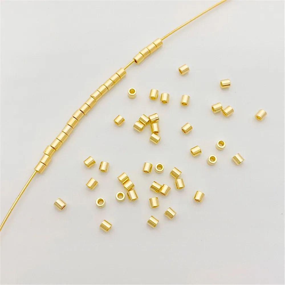 14K Gold Thick Positioning Tube Cannot Be Clamped Flat Round Tube Straight Tube Manual DIY Bead Chain End Spacer Material
14K Gold Thick Positioning Tube Cannot Be Clamped Flat Round Tube Straight Tube Manual DIY Bead Chain End Spacer Material