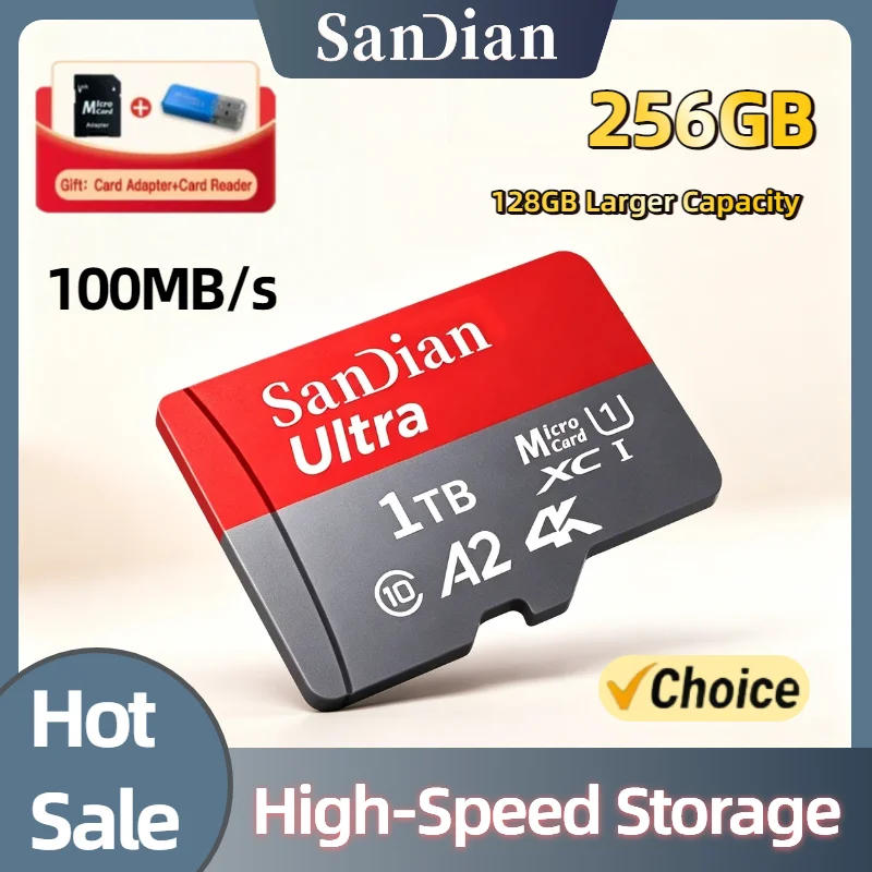 256GB Class 10 A1 High Speed Micro TF SD Card Memory Cards Stable Performance for Phones Digital Camera MP3 Player
256GB Class 10 A1 High Speed Micro TF SD Card Memory Cards Stable Performance for Phones Digital Camera MP3 Player