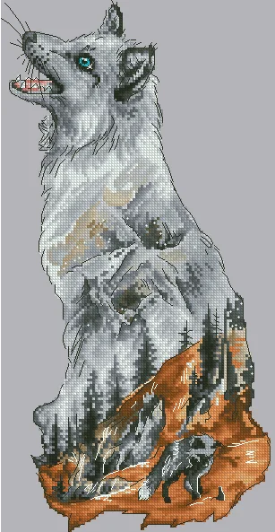 Cross Stitch Kit for DIY Handmade Home Decor, Birds on a Teapot Bouquet, Fabric Cloth, Cotton -17- Wolf in the Forest 28-46
Cross Stitch Kit for DIY Handmade Home Decor, Birds on a Teapot Bouquet, Fabric Cloth, Cotton -17- Wolf in the Forest 28-46