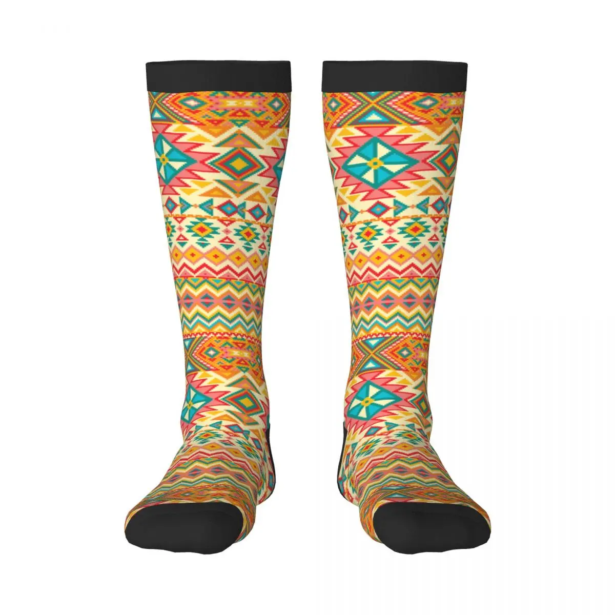 Knee Long Stocking Colorful Geometric Print Adult Socks Stockings
Knee Long Stocking Colorful Geometric Print Adult Socks Stockings