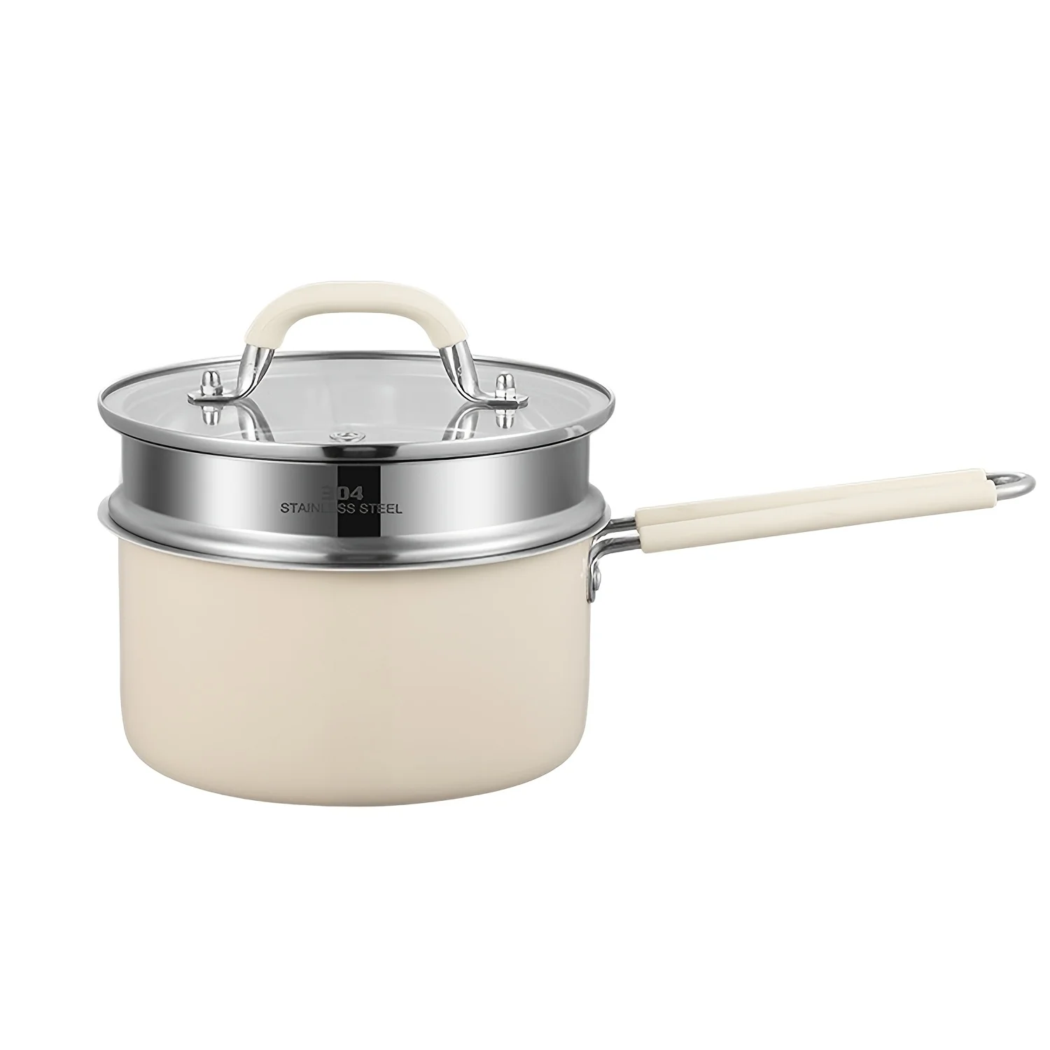 316 (18/10) stainless steel ceramic small milk pot, complementary food pot, decoction integrated uncoated soup pot
316 (18/10) stainless steel ceramic small milk pot, complementary food pot, decoction integrated uncoated soup pot