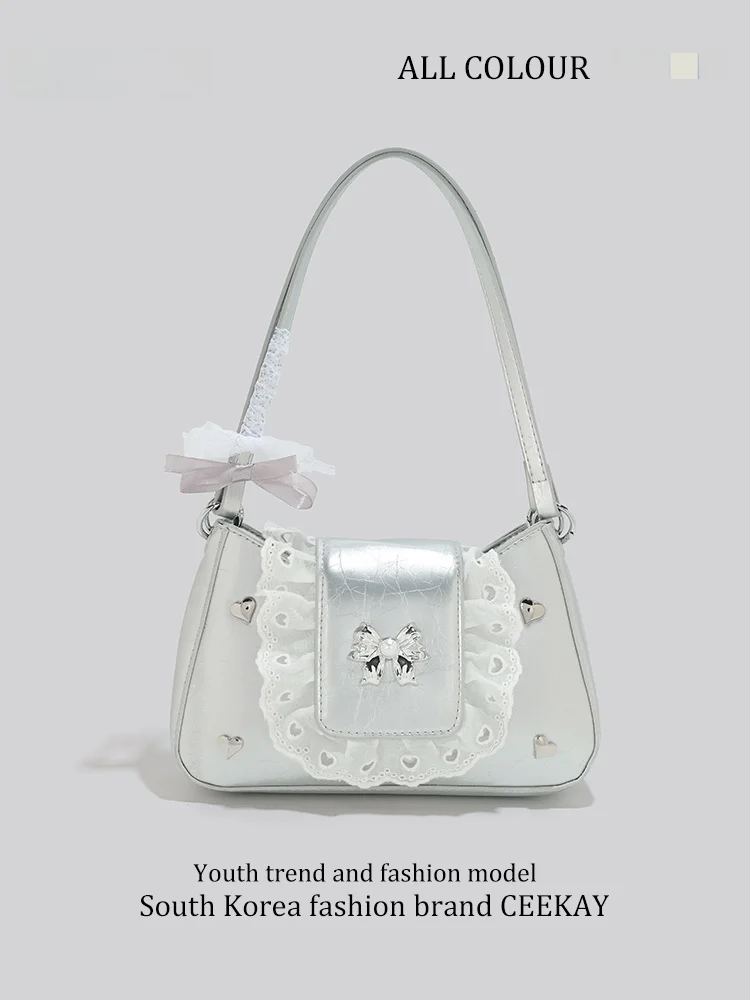 Ceekay Original Silver Underarm Bag Women's Shoulder Bag 2026 New Style Korean Fashion Daily Match Ultra-Soft Synthetic Leather
Ceekay Original Silver Underarm Bag Women's Shoulder Bag 2026 New Style Korean Fashion Daily Match Ultra-Soft Synthetic Leather