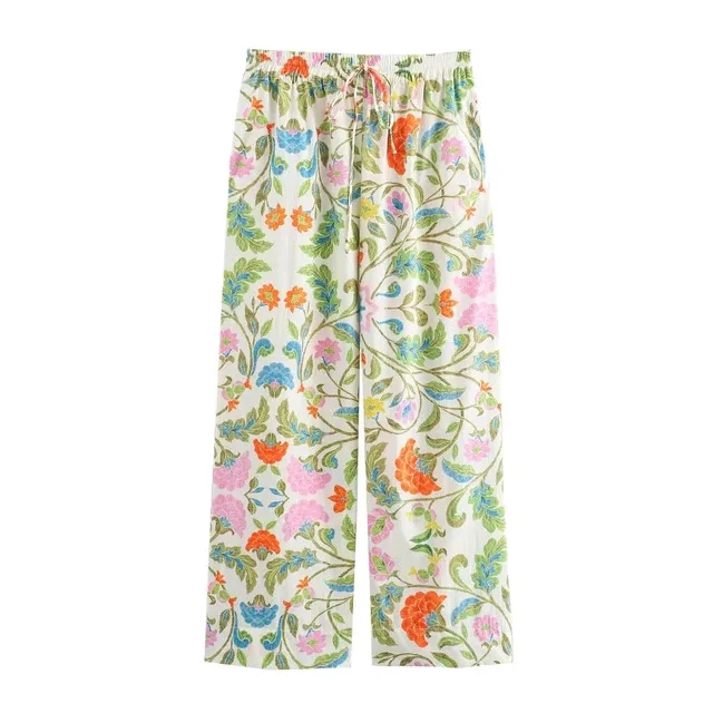 New Summer Street Loose Wide-Leg Fashion Print Decorated Women's Lace-Up Casual Pocket Pants
New Summer Street Loose Wide-Leg Fashion Print Decorated Women's Lace-Up Casual Pocket Pants
