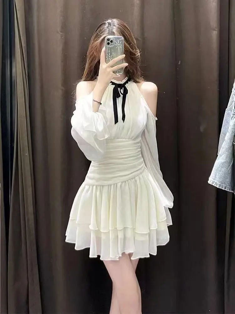 2025 New Summer Elegant Dresses Sweet Waist-tightening Slimming Chic Off-shoulder Dress Women's Skirt Holiday Princess Vestidos
2025 New Summer Elegant Dresses Sweet Waist-tightening Slimming Chic Off-shoulder Dress Women's Skirt Holiday Princess Vestidos