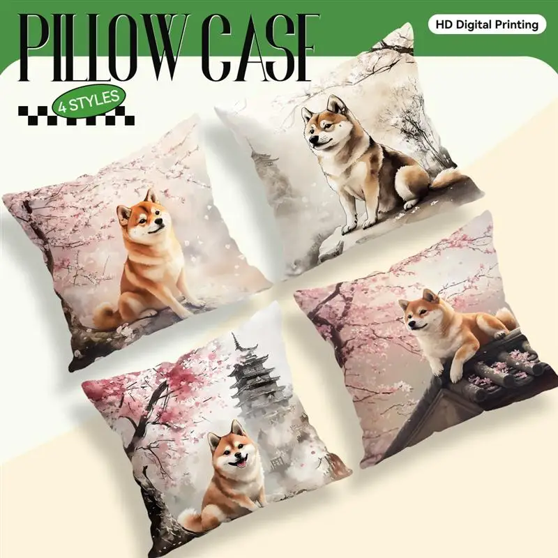 1pcs Sakura And Shiba Inu Pillowcase Square Bedroom Cushion Covers Zipper Chair Covers Living Room Comfortable Decor 45x45cm
1pcs Sakura And Shiba Inu Pillowcase Square Bedroom Cushion Covers Zipper Chair Covers Living Room Comfortable Decor 45x45cm