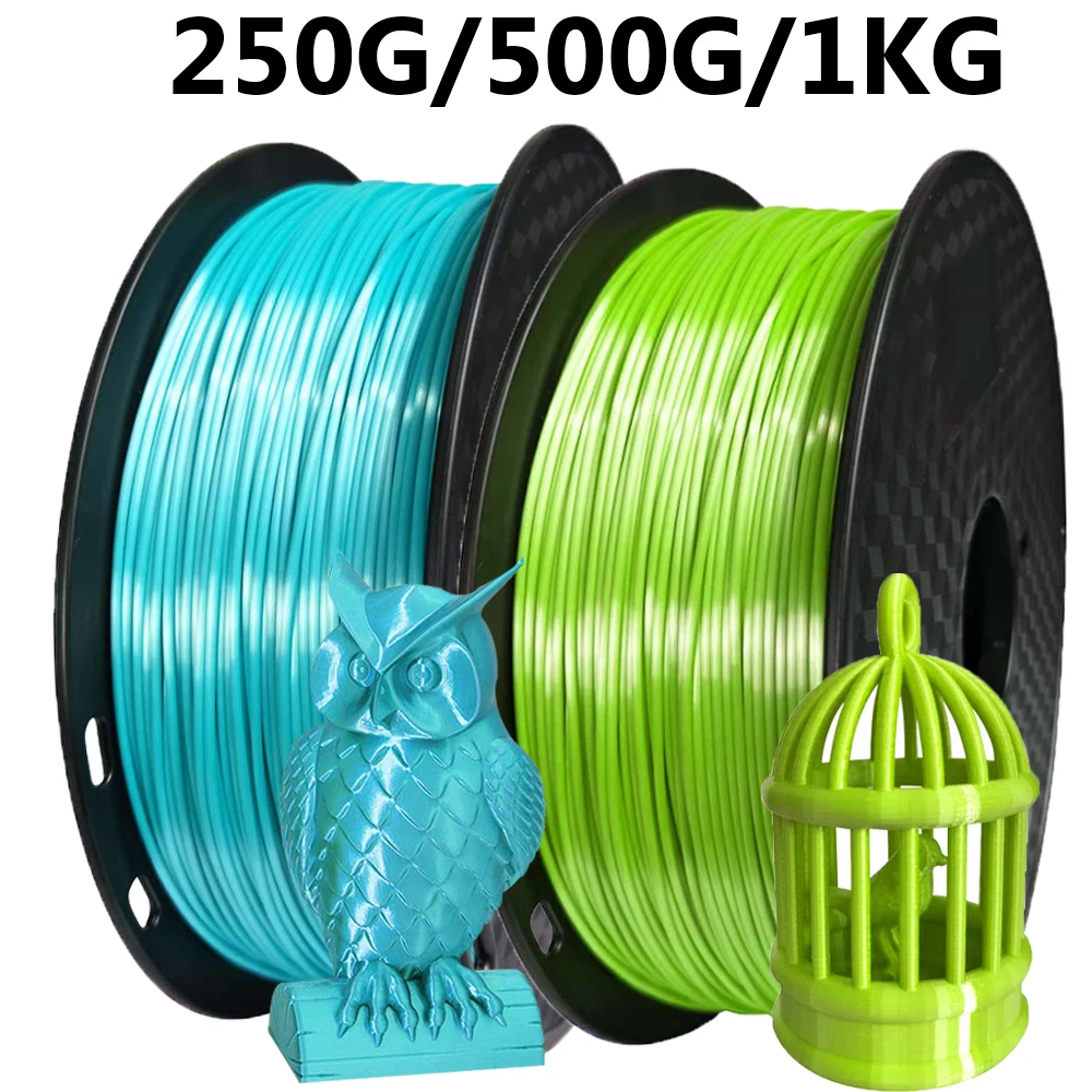PLA Silk Apple Green and Silk Blue 3D Printer Filament 250g 500g 1Kg 1.75mm for 3D Printing Material Vacuum Packaging
PLA Silk Apple Green and Silk Blue 3D Printer Filament 250g 500g 1Kg 1.75mm for 3D Printing Material Vacuum Packaging