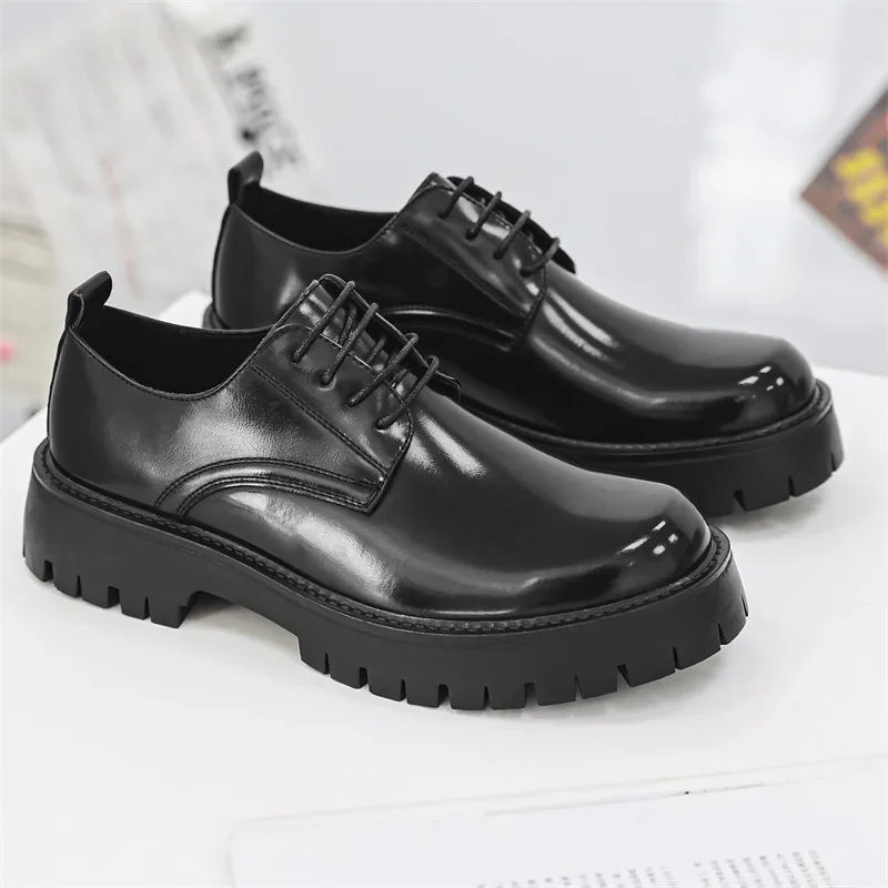 PopMen's Casual Business Leather Derby Shoes Trendy Mens Lace-up Thick Sole Heightened Shoe
PopMen's Casual Business Leather Derby Shoes Trendy Mens Lace-up Thick Sole Heightened Shoe