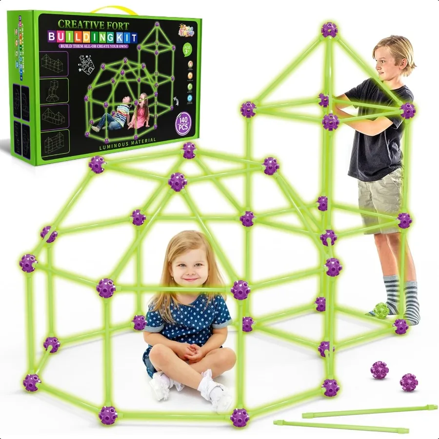 Glow In The Dark Fort Building Kit for STEM Construction Toys Educational Gift for 4 5 6 7 8 9 10 11 12 Years Old Boys and Girl
Glow In The Dark Fort Building Kit for STEM Construction Toys Educational Gift for 4 5 6 7 8 9 10 11 12 Years Old Boys and Girl