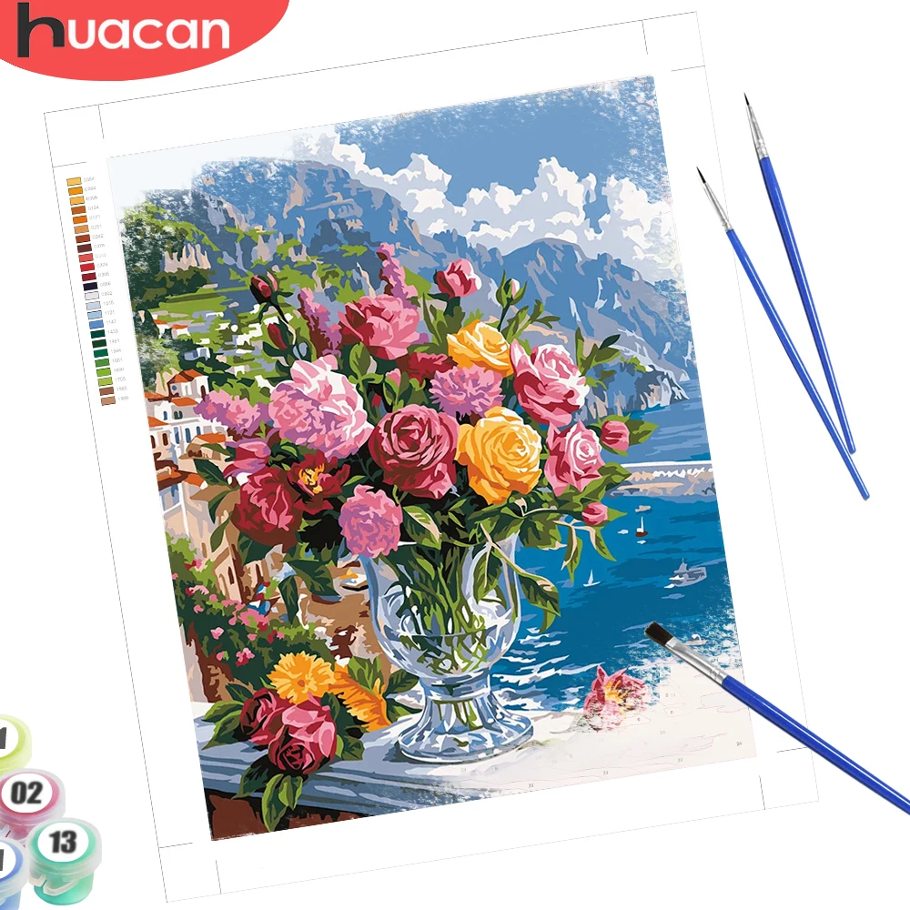 HUACAN Diy Картина по номерам Роза Цветок 5D Diy Ручная роспись маслом Рисунок на холсте Приморский пейзаж Домашний декор
HUACAN Diy Картина по номерам Роза Цветок 5D Diy Ручная роспись маслом Рисунок на холсте Приморский пейзаж Домашний декор