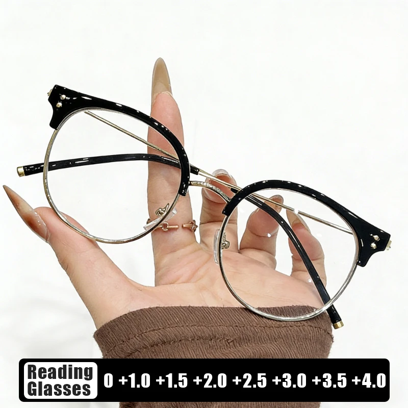 New Vintage Round-Frame Anti-Blue Light Presbyopia Glasses Stylish Ultra-Lightweight and Comfortable Reading Eyewear Unisex
New Vintage Round-Frame Anti-Blue Light Presbyopia Glasses Stylish Ultra-Lightweight and Comfortable Reading Eyewear Unisex