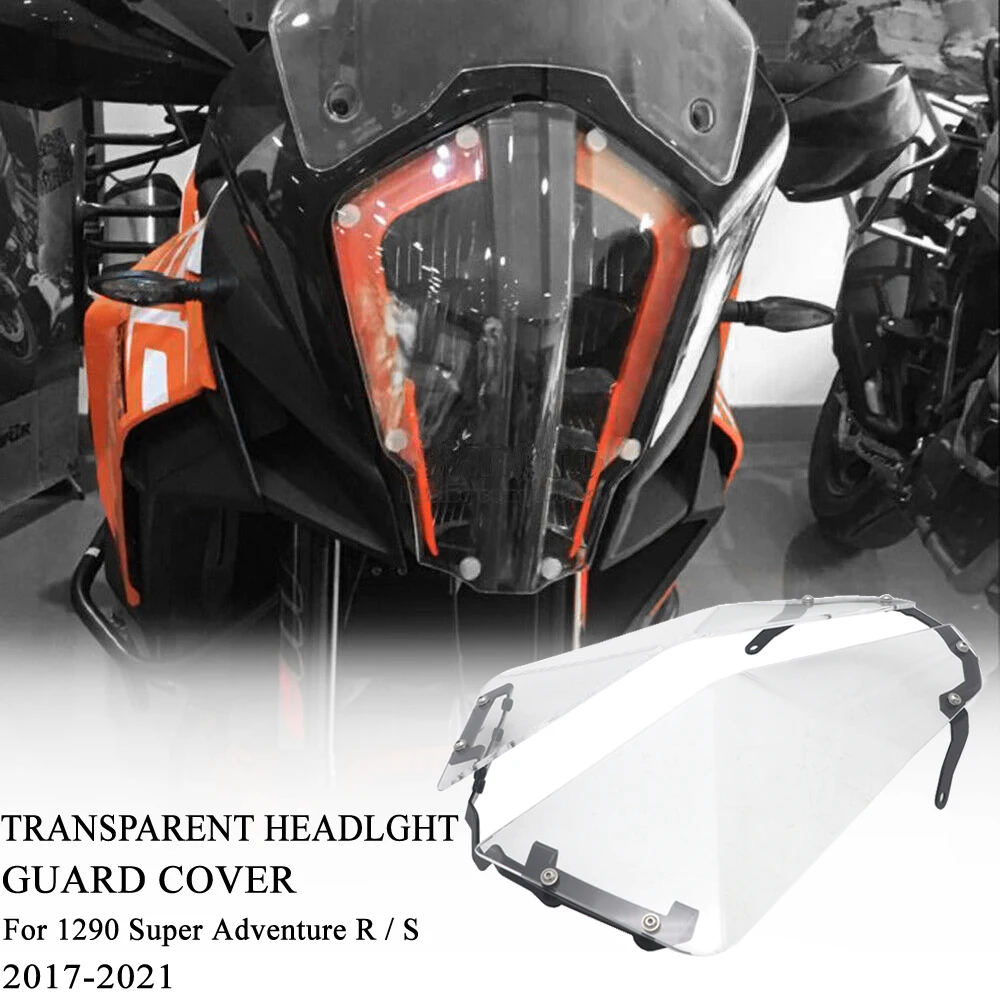 Front Headlight Guard Protector Cover For KTM 1290 Super Adventure R/S Motorcycle Transparent Protective Light 2017-2021
Front Headlight Guard Protector Cover For KTM 1290 Super Adventure R/S Motorcycle Transparent Protective Light 2017-2021