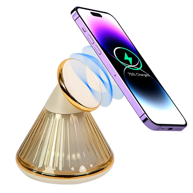 Luxmoc 15W Conical Adjustable Magnetic Wireless Charger With Night Light For iPhone Mobile Phone Stand Wireless Charger
Luxmoc 15W Conical Adjustable Magnetic Wireless Charger With Night Light For iPhone Mobile Phone Stand Wireless Charger