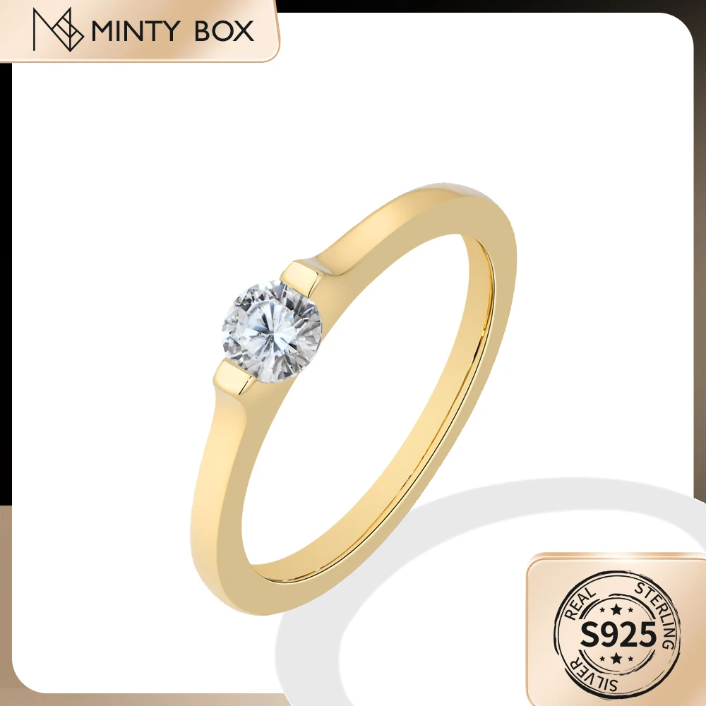 MINTYBOX Sparkling Moissanite Rings Round Cut Solitaire S925 Sterling Silver for Women Jewelry Birthday Gift Anniversary Wedding
MINTYBOX Sparkling Moissanite Rings Round Cut Solitaire S925 Sterling Silver for Women Jewelry Birthday Gift Anniversary Wedding