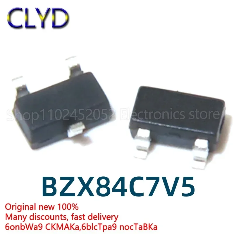 3000PCS/LOT New and Original The whole BZX84C7V5 regulator diode 7.5V patch SOT23 screen printing Z6 (3K package)
3000PCS/LOT New and Original The whole BZX84C7V5 regulator diode 7.5V patch SOT23 screen printing Z6 (3K package)