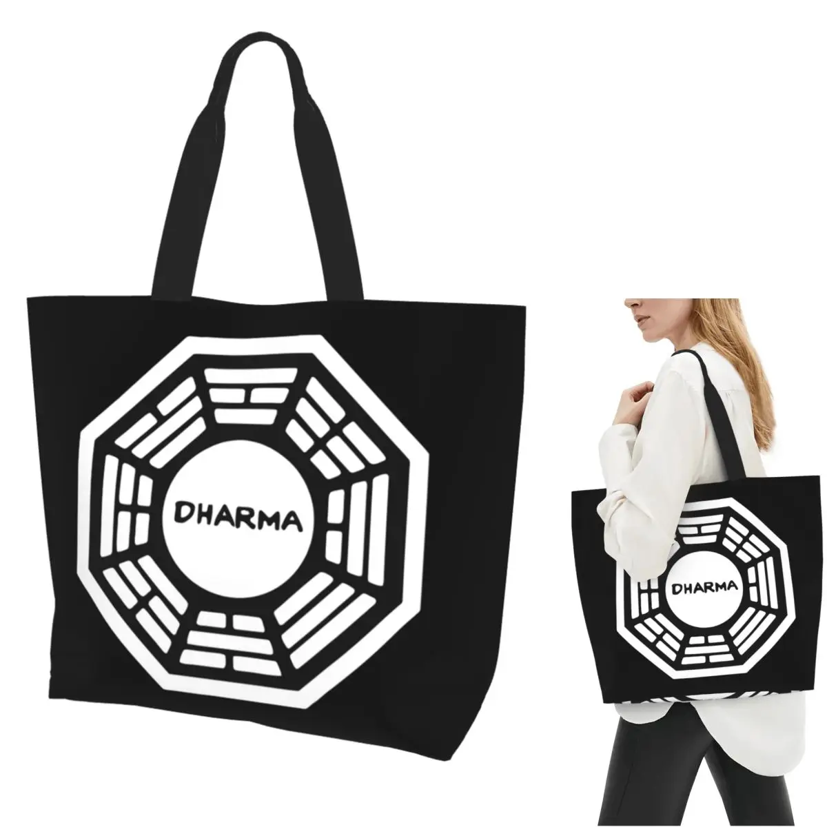 Dharma Initiative Shopping Tote Bag Canvas Large Capacity Shoulder Bags Shopper Grocery Handbag for Women
Dharma Initiative Shopping Tote Bag Canvas Large Capacity Shoulder Bags Shopper Grocery Handbag for Women