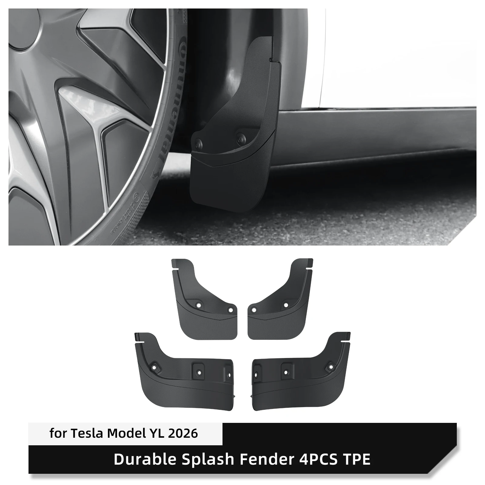 for Tesla Model YL 2025 2026 Rear Wheel Mud Flaps Car Modification Accessories Splash Guard Mud Fenders Kit 4Pcs
for Tesla Model YL 2025 2026 Rear Wheel Mud Flaps Car Modification Accessories Splash Guard Mud Fenders Kit 4Pcs