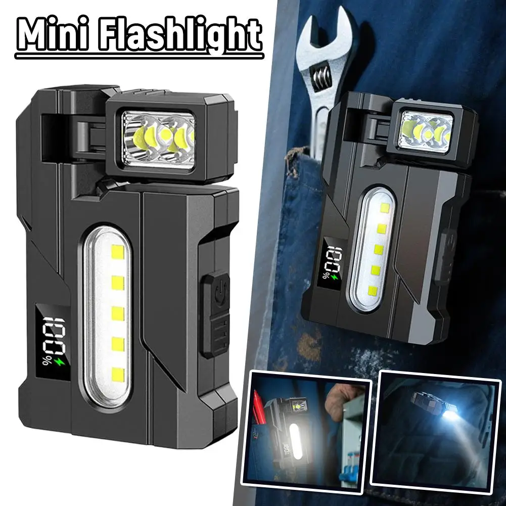 Portable LED Mini Flashlight COB High Brightness Strong Side Light Magnet Pen Clip Warning Light Outdoor Key Lighting
Portable LED Mini Flashlight COB High Brightness Strong Side Light Magnet Pen Clip Warning Light Outdoor Key Lighting
