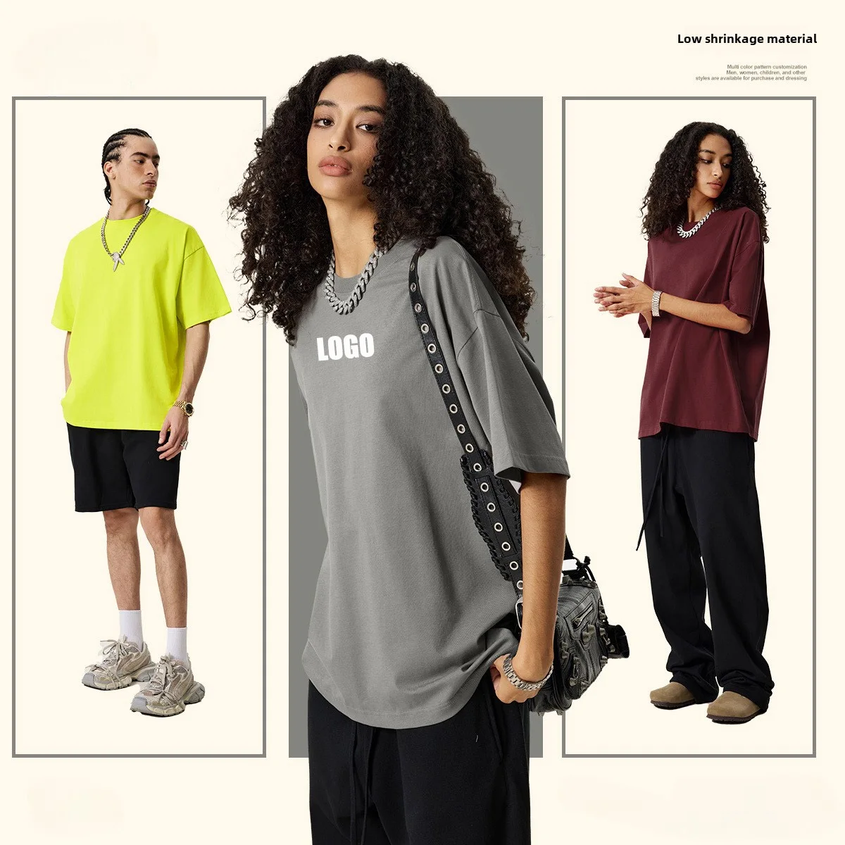 Custom LOGO Men's 2025 Summer New Product Cool 235G Short Sleeve 100% Cotton 7A Antibacterial Couple High Quality Loose T-Shirt
Custom LOGO Men's 2025 Summer New Product Cool 235G Short Sleeve 100% Cotton 7A Antibacterial Couple High Quality Loose T-Shirt