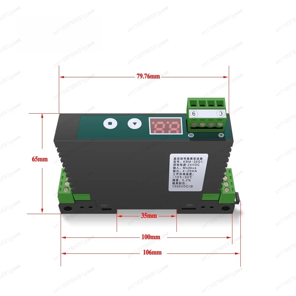 24 В KBM-30G RS485 до 4-20MA/0-10 В/0-5 В аналоговый выход тока и напряжения Модуль AO преобразователь modbus RS485 в аналоговый выход
24 В KBM-30G RS485 до 4-20MA/0-10 В/0-5 В аналоговый выход тока и напряжения Модуль AO преобразователь modbus RS485 в аналоговый выход