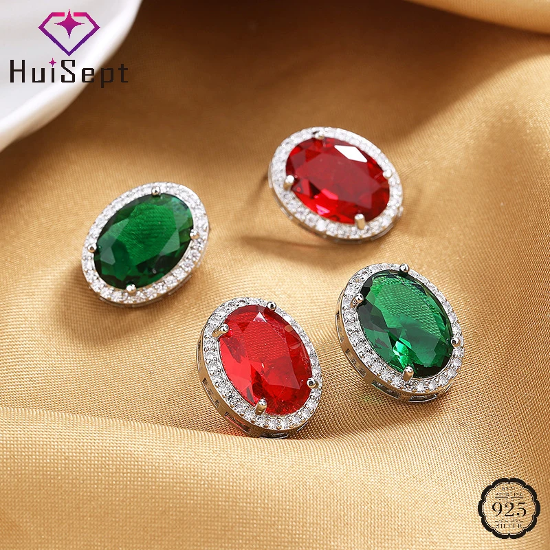 HuiSept Trendy Women Earrings 925 Silver Jewelry Oval Shape Zircon Gemstone Stud Earring for Wedding Party Gift Accessories
HuiSept Trendy Women Earrings 925 Silver Jewelry Oval Shape Zircon Gemstone Stud Earring for Wedding Party Gift Accessories
