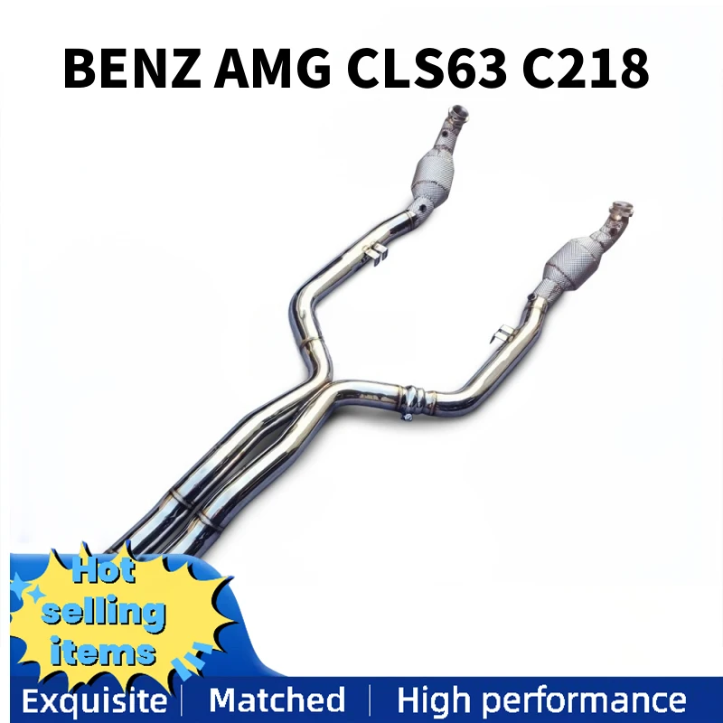 Suitable for Mercedes AMG CLS63 6.2L high flow ternary catalytic Downpipe with insulation device
Suitable for Mercedes AMG CLS63 6.2L high flow ternary catalytic Downpipe with insulation device