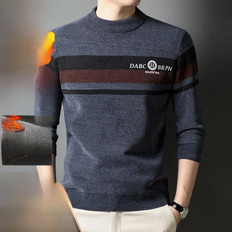 Мужской зимний вязаный свитер Thiened Fce на подкладке с высоким воротником, внутренняя одежда Base irt, повседневный трикотаж из мягкой снежной пряжи
Мужской зимний вязаный свитер Thiened Fce на подкладке с высоким воротником, внутренняя одежда Base irt, повседневный трикотаж из мягкой снежной пряжи