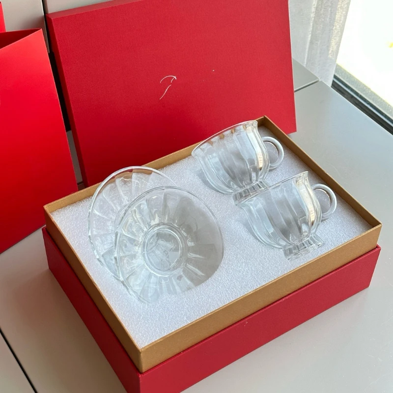Gift Boxed Striped Glass Goblet Vintage Coffee Mug Set High Borosilicate Resistant Lead-free Glass European Tea Set Gift
Gift Boxed Striped Glass Goblet Vintage Coffee Mug Set High Borosilicate Resistant Lead-free Glass European Tea Set Gift