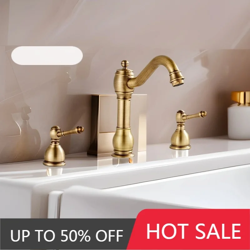 Antique bathroom faucet, brass basin faucet, hot and cold wide mouth bathroom sink faucet, black washbasin
Antique bathroom faucet, brass basin faucet, hot and cold wide mouth bathroom sink faucet, black washbasin