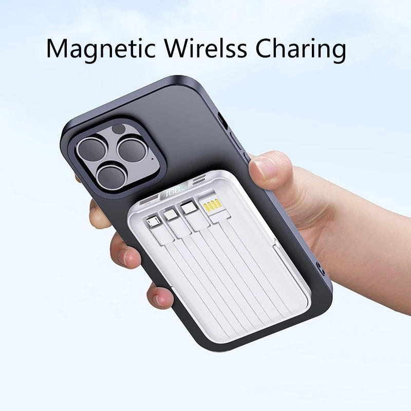 MQIQI 10000mAh Magnetic Power Bank Wireless Fast Charging 20W External Rechargeable Battery with Built-in Cable Type-C Portable
MQIQI 10000mAh Magnetic Power Bank Wireless Fast Charging 20W External Rechargeable Battery with Built-in Cable Type-C Portable