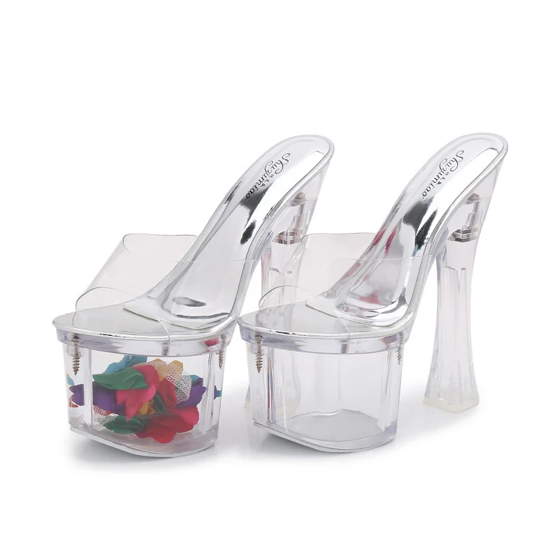 Women Slippers Fashion Female Model T Station Show Sexy Crystal Transparent Shoes 17.5CM High Heels Waterproof Platform Sandals
Women Slippers Fashion Female Model T Station Show Sexy Crystal Transparent Shoes 17.5CM High Heels Waterproof Platform Sandals