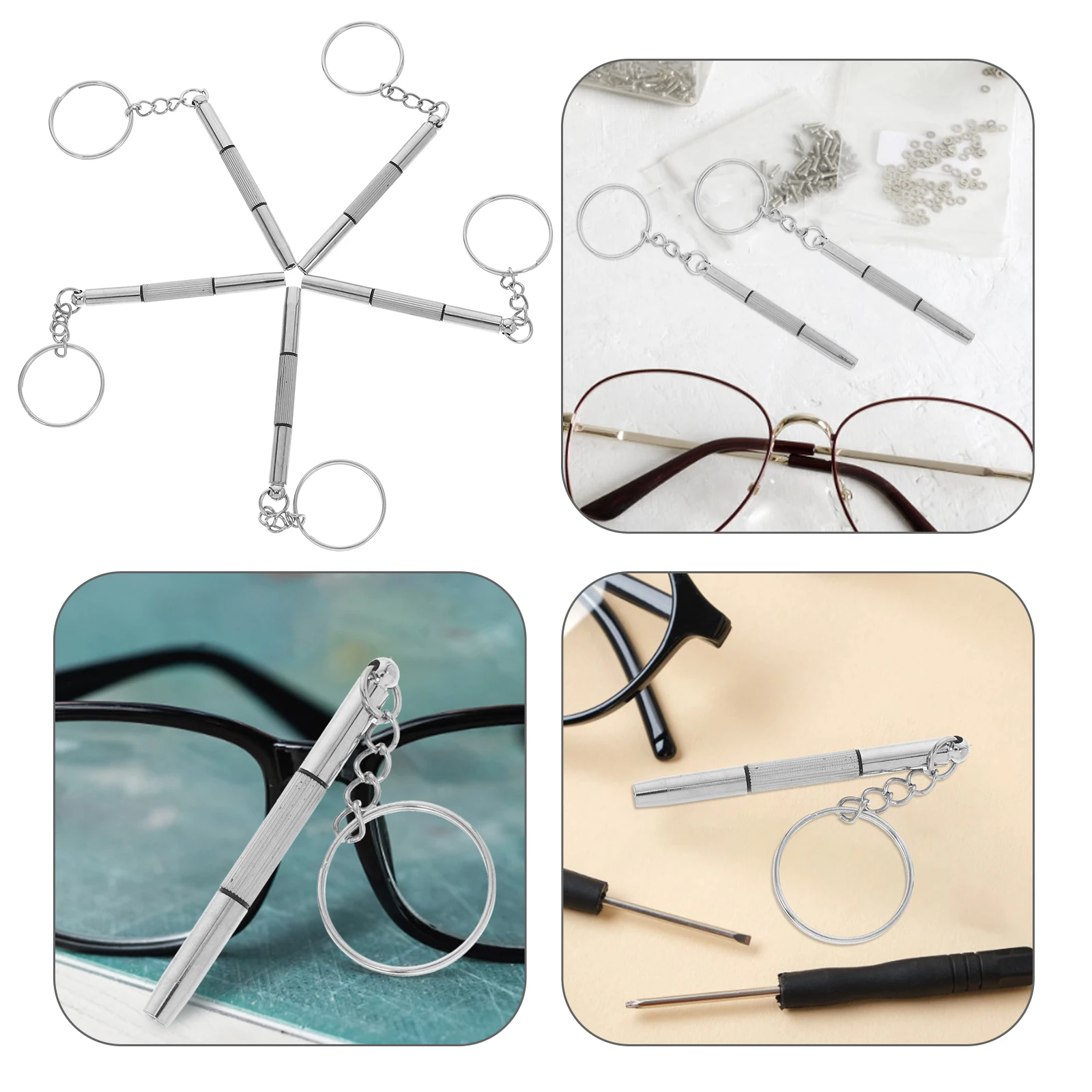 5pcs Mini Screwdriver Set Materials Precision Craftsmanship Glasses Repair Tool Key Chain Watch Computer Small Pocket 
5pcs Mini Screwdriver Set Materials Precision Craftsmanship Glasses Repair Tool Key Chain Watch Computer Small Pocket