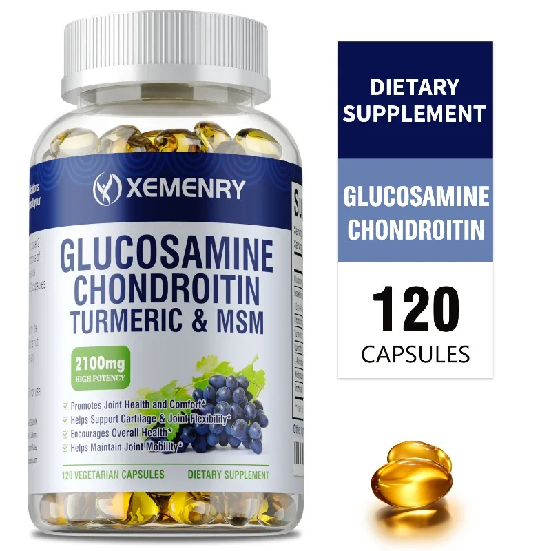 Glucosamine Chondroitin Capsules - Antioxidant, Protects Joint Tissue, Relieve Pain, Improve Joint Mobility, Boosts Immunity
Glucosamine Chondroitin Capsules - Antioxidant, Protects Joint Tissue, Relieve Pain, Improve Joint Mobility, Boosts Immunity