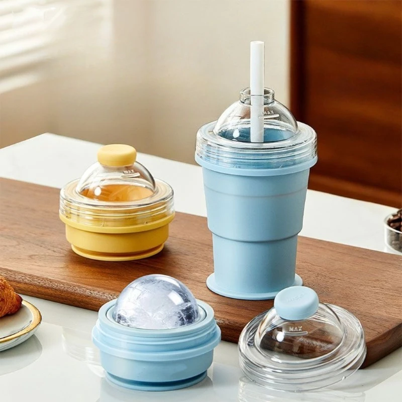 Portable Folding Ice Hockey Cup Creative Silicone Food Grade Ice Cube Mold Mug with Built-in Straw Summer Outdoor Casual Cups
Portable Folding Ice Hockey Cup Creative Silicone Food Grade Ice Cube Mold Mug with Built-in Straw Summer Outdoor Casual Cups