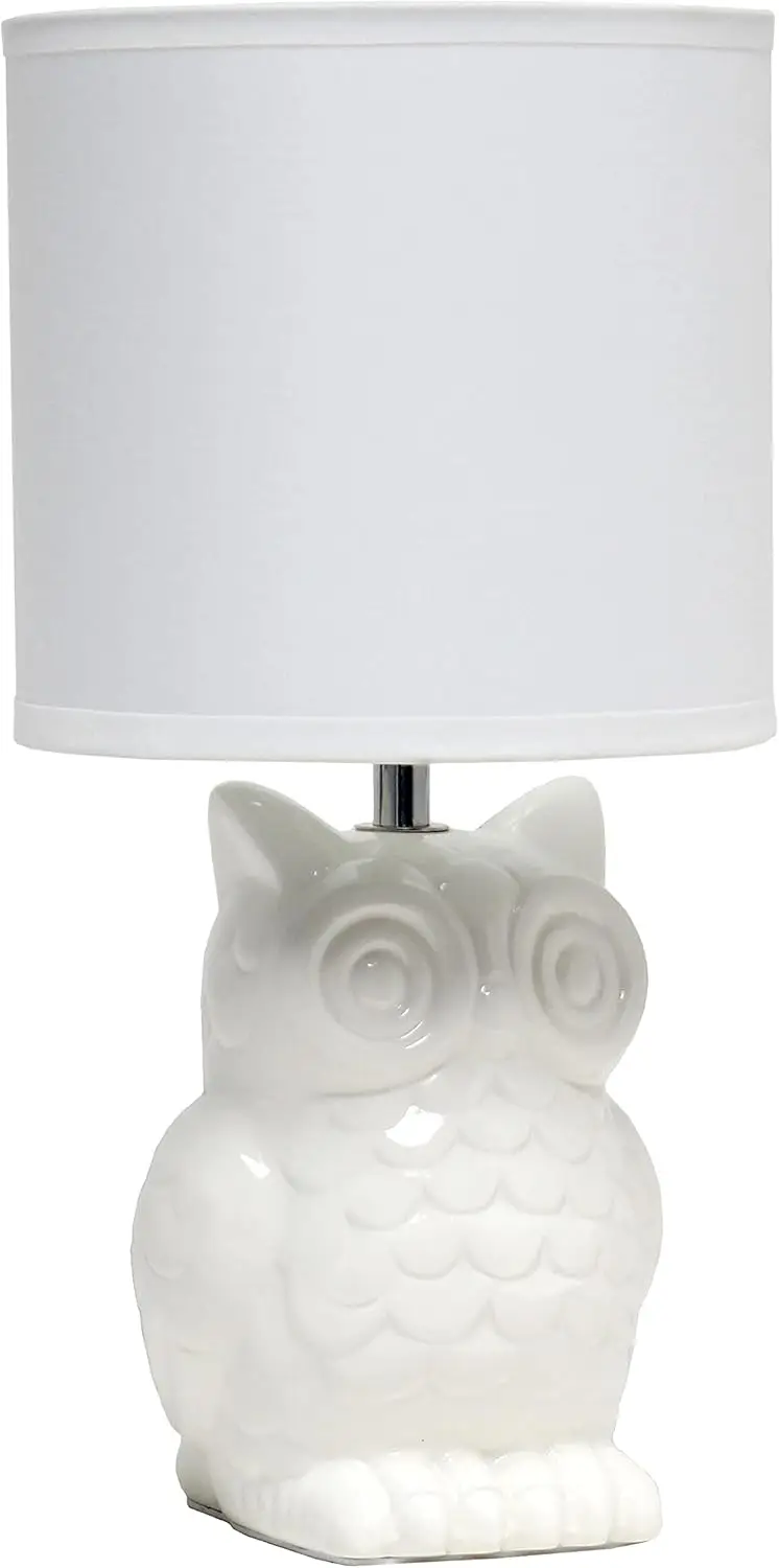 12.8" Ceramic Owl Desk Lamp with Fabric Shade for Bedroom, Living Room, Kids Room, Off White
12.8" Ceramic Owl Desk Lamp with Fabric Shade for Bedroom, Living Room, Kids Room, Off White