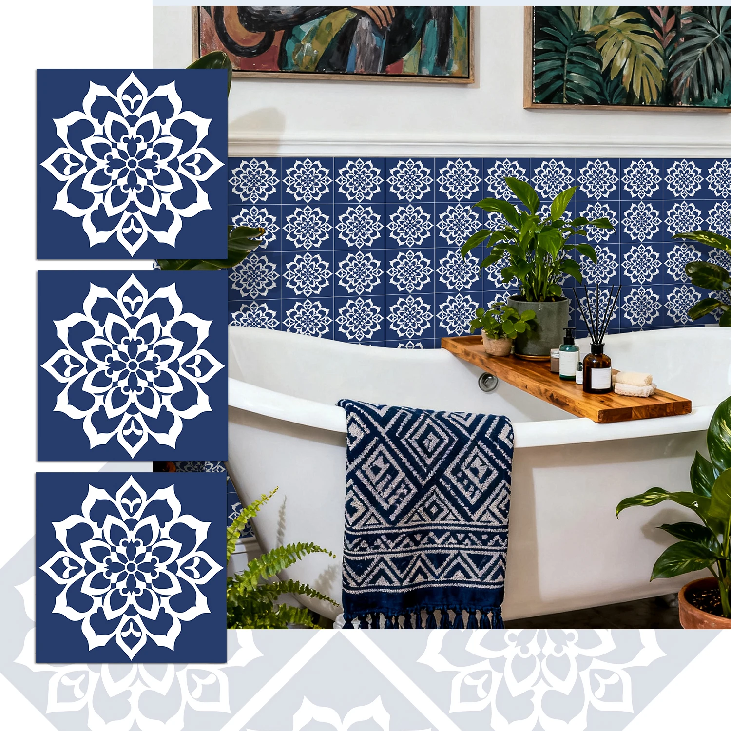 Stickers muraux bohème tuiles autocollantes décoration murale, cuisine, résistant à l'usure, décoration intérieure 36 pièces
Stickers muraux bohème tuiles autocollantes décoration murale, cuisine, résistant à l'usure, décoration intérieure 36 pièces