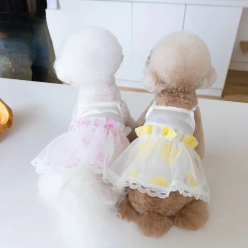 Pet Summer Lace Flower Dresses Breathable Embroidered Strap Skirt Pet Cat Clothing Teddy Puppy Clothes for Small Dogs Shirt
Pet Summer Lace Flower Dresses Breathable Embroidered Strap Skirt Pet Cat Clothing Teddy Puppy Clothes for Small Dogs Shirt