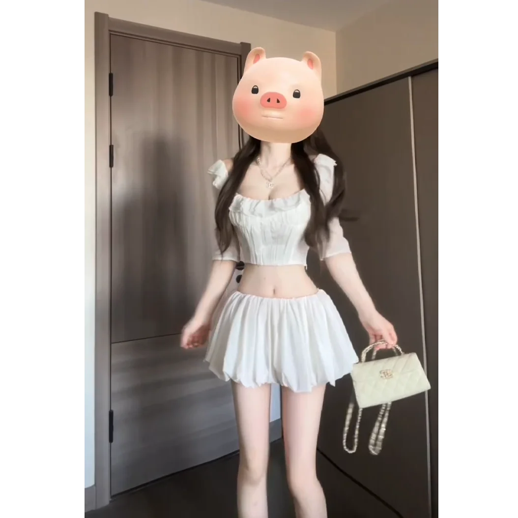 Oxygen Girl 2025 Summer New Style Ageless Ruffle Short Sleeve Short Set High Waist Bloomer Shorts Fashionable Spring Summer O...
Oxygen Girl 2025 Summer New Style Ageless Ruffle Short Sleeve Short Set High Waist Bloomer Shorts Fashionable Spring Summer O...