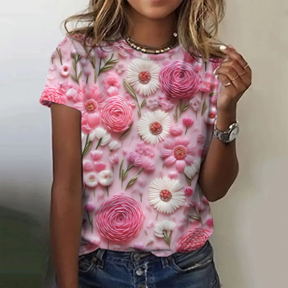 New Colorful Flower T-Shirts Floral 3D Print Women's Summer O-Neck Short Sleeves T Shirt Y2k Harajuku Tees Tops Female Clothing
New Colorful Flower T-Shirts Floral 3D Print Women's Summer O-Neck Short Sleeves T Shirt Y2k Harajuku Tees Tops Female Clothing