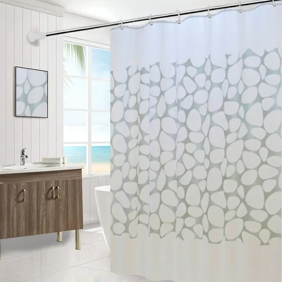 Shower Curtains 180cm White Geometric Curtain for Bathroom with Hooks Water Proof PEVA Fabric Modern Style Classic Bath Curtains
Shower Curtains 180cm White Geometric Curtain for Bathroom with Hooks Water Proof PEVA Fabric Modern Style Classic Bath Curtains