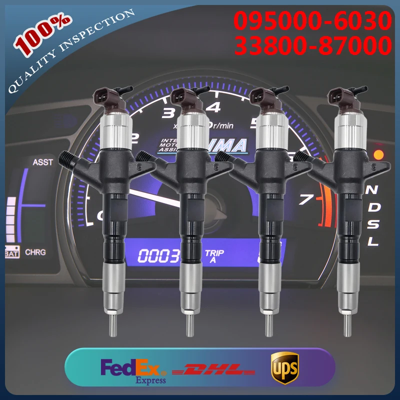 4PCS Diesel Common Rail Fuel Injector 095000-6030 33800-87000 Fuel Injector Nozzle for Hyundai Truck Mega
4PCS Diesel Common Rail Fuel Injector 095000-6030 33800-87000 Fuel Injector Nozzle for Hyundai Truck Mega