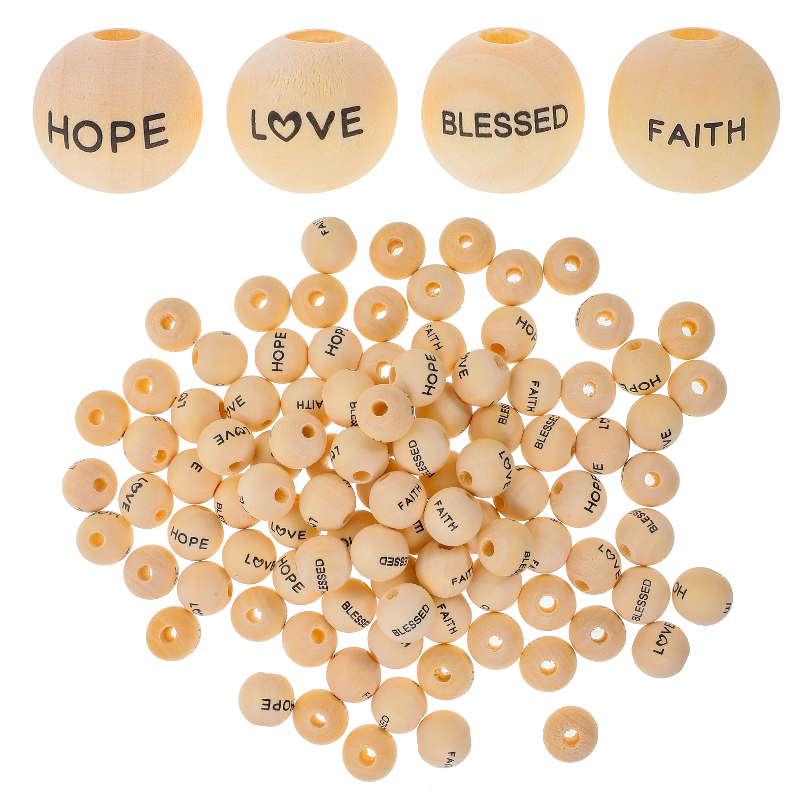 80 Pcs DIY Scattered Letter Wood Beads Blessing Words for Bracelets Earrings Necklaces Craft Projects Durability
80 Pcs DIY Scattered Letter Wood Beads Blessing Words for Bracelets Earrings Necklaces Craft Projects Durability