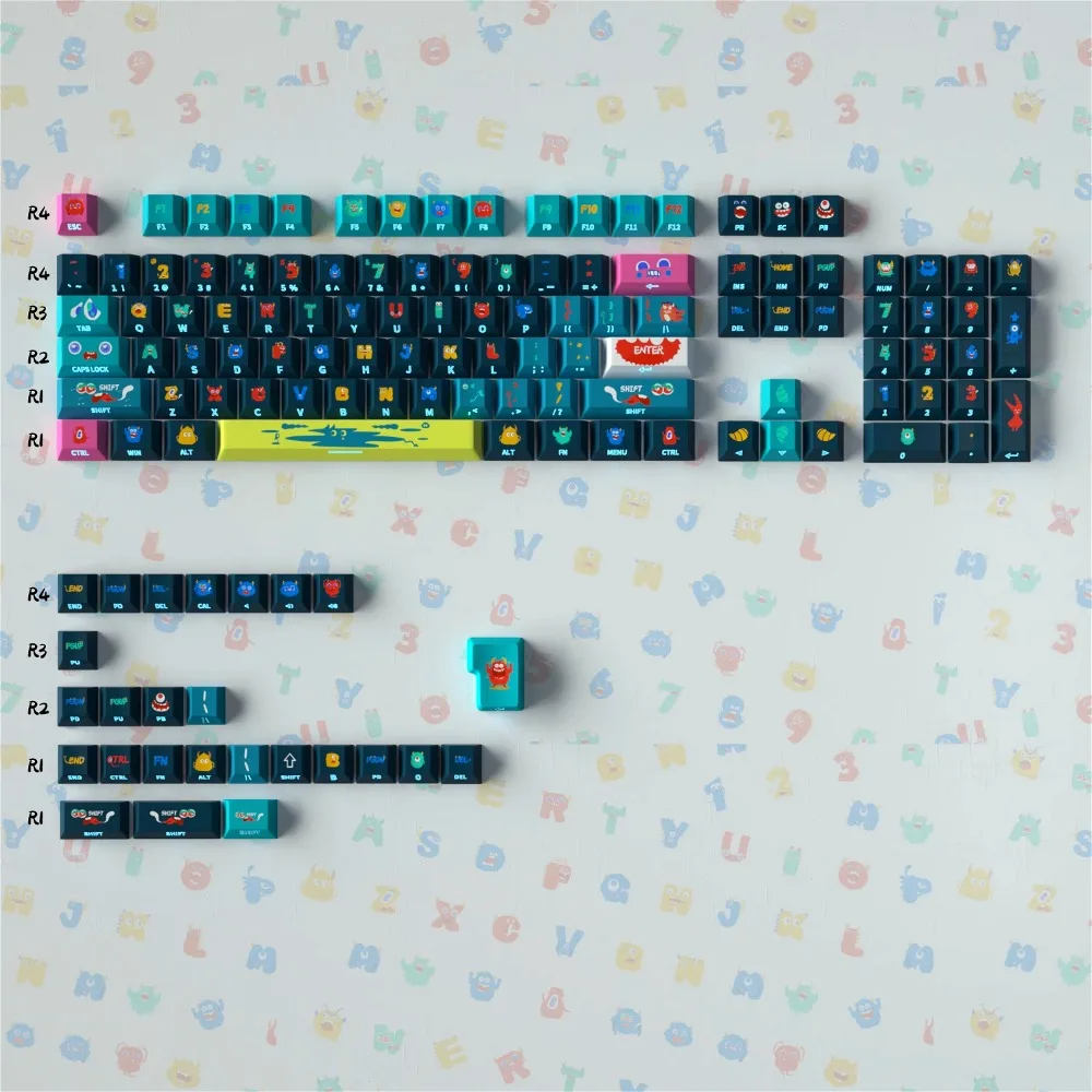 Monster Factory PBT hot sublimation e-sports keycaps, cherry original side light transmission 120 keys
Monster Factory PBT hot sublimation e-sports keycaps, cherry original side light transmission 120 keys