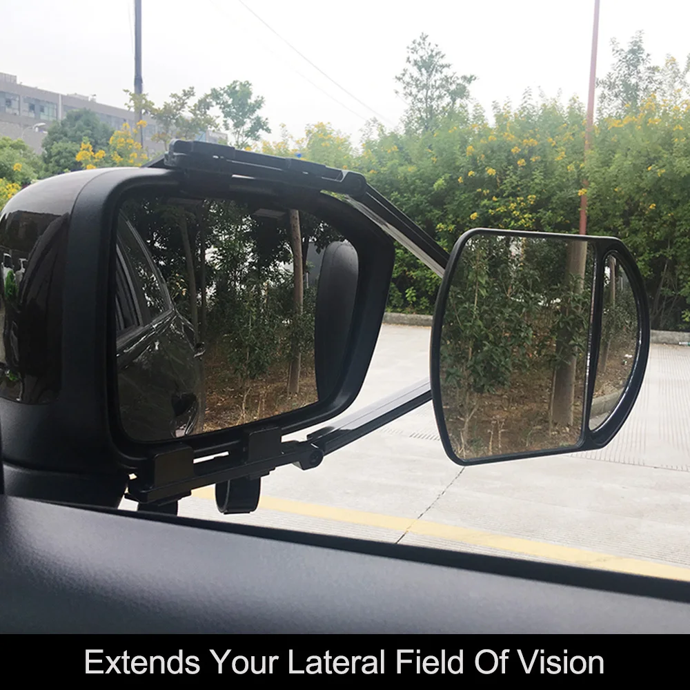 Trailer Towing Mirror 2 Mirrors in 1 With the Clip-on Design Extends Lateral Field of Vision for Car Caravan Trailer
Trailer Towing Mirror 2 Mirrors in 1 With the Clip-on Design Extends Lateral Field of Vision for Car Caravan Trailer