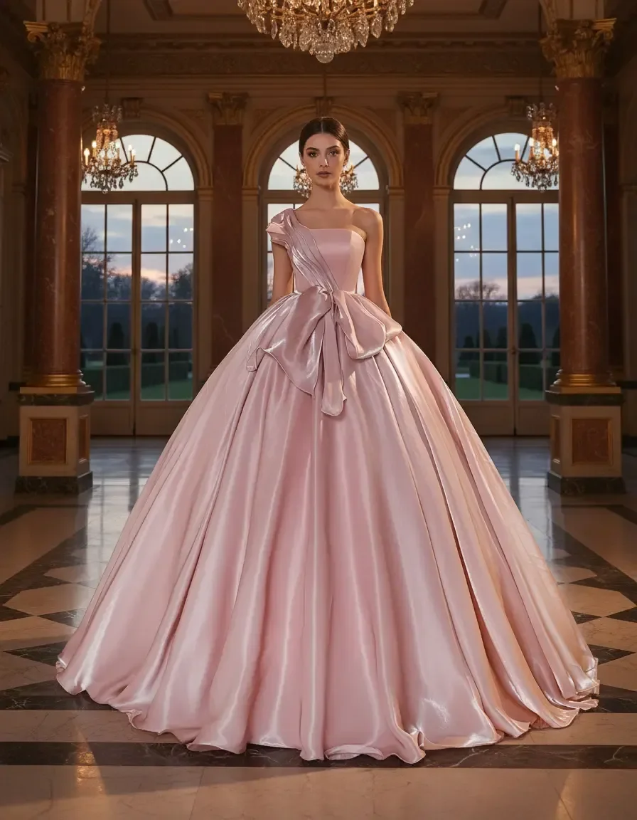 Elegant Dusty Pink Strapless Satin Ball Gown Big Bow Back Lace Up Quinceanera Wedding Evening Prom Dress Free Petticoat
Elegant Dusty Pink Strapless Satin Ball Gown Big Bow Back Lace Up Quinceanera Wedding Evening Prom Dress Free Petticoat