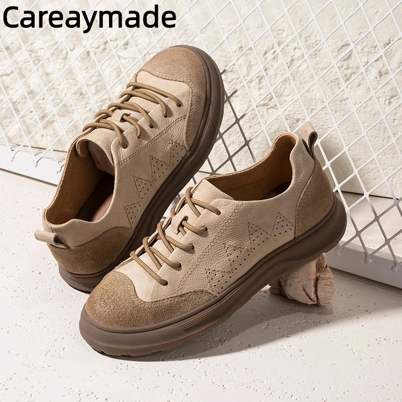 Careaymade-женская обувь большого размера из натуральной кожи, повседневная модная удобная мужская обувь в стиле ретро, дышащая обувь из коровьей кожи
Careaymade-женская обувь большого размера из натуральной кожи, повседневная модная удобная мужская обувь в стиле ретро, дышащая обувь из коровьей кожи