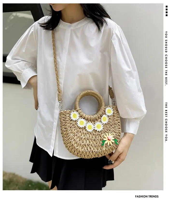 2025 New Spring Boho Woven Tweed Crossbody Bag Women Lightweight Straw Trim Orange Strap Vintage Stitching Multipurpose Tote
2025 New Spring Boho Woven Tweed Crossbody Bag Women Lightweight Straw Trim Orange Strap Vintage Stitching Multipurpose Tote