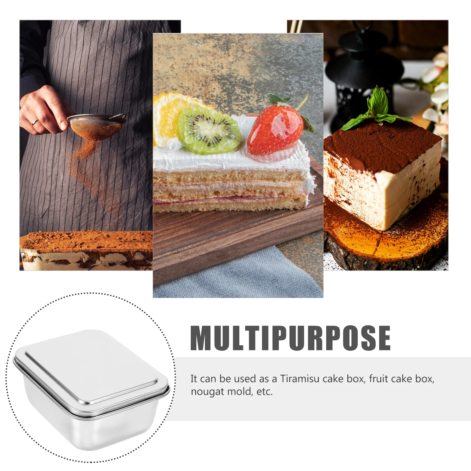 Square Flat Baking Tins 13.5x10.5x5.5cm Stainless Steel Cake Pan Lids Tray Packing Box With Lids Storage Container Gifts
Square Flat Baking Tins 13.5x10.5x5.5cm Stainless Steel Cake Pan Lids Tray Packing Box With Lids Storage Container Gifts